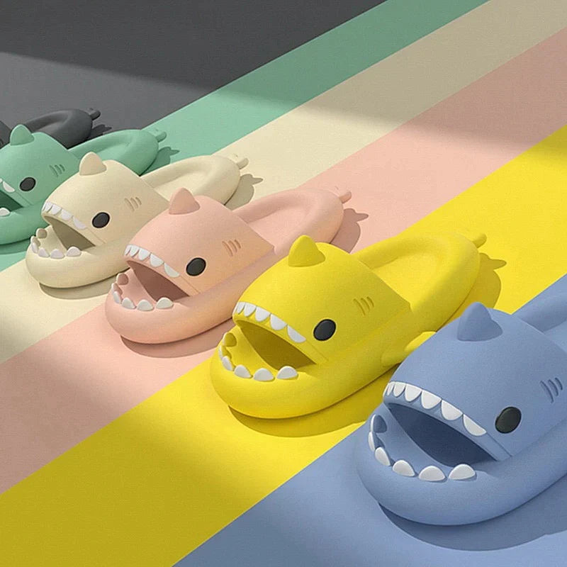 Shark Slides soft EVA slippers